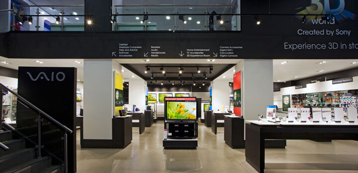 Display table of Sony store