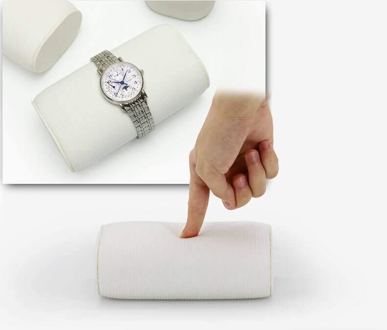 Two positions of the watch display soft case