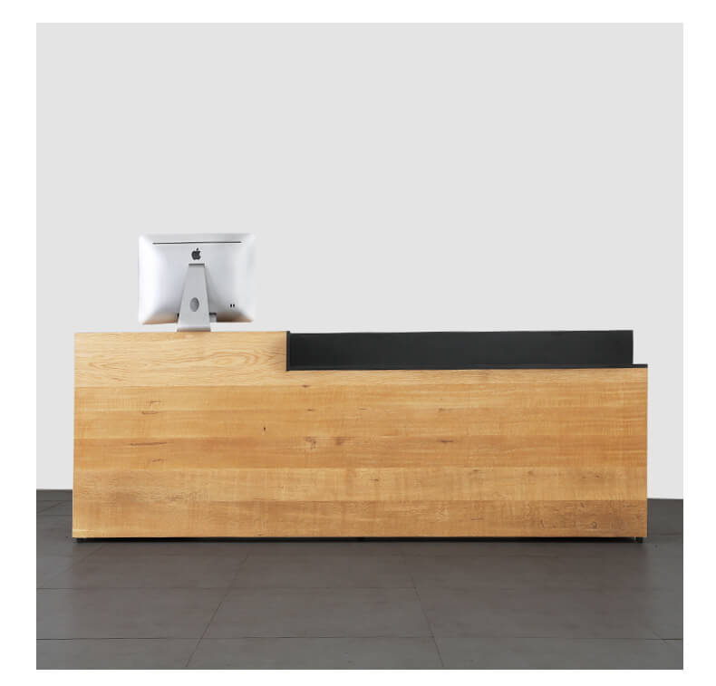 Wooden modern simple reception counter — M2 Retail