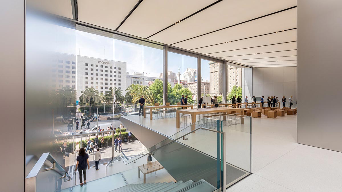 Apple opens green-filled san francisco union square store by foster + partners