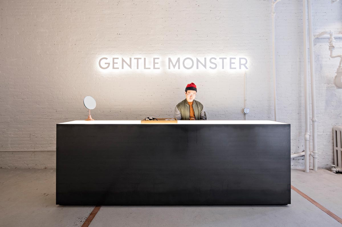 gentle monster optical store reception desk
