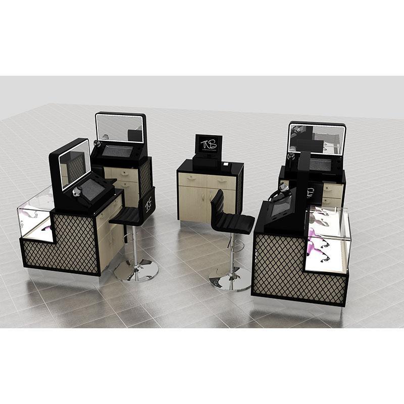 3.5x2m LOFT Style Hair Straighter Kiosk without Wood Floor Customized Made