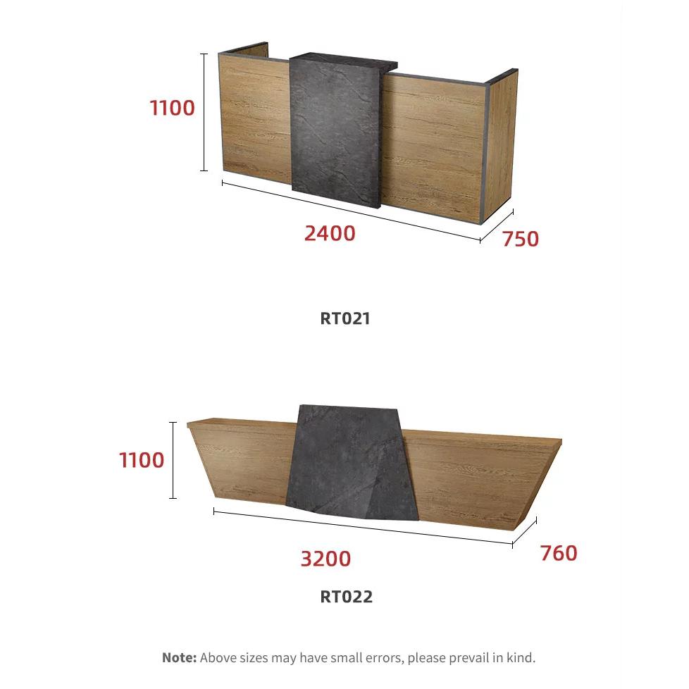Modern Geometric Large Reception Desk Loft Style Disassembly 2.4/3.2m - M2 Retail
