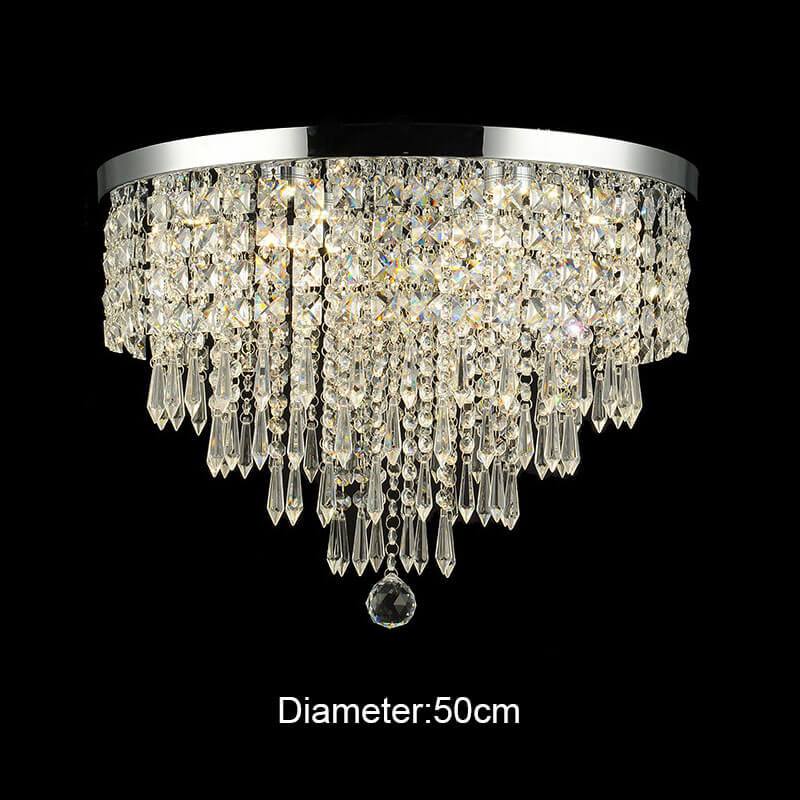 Channel aisle crystal chandelier