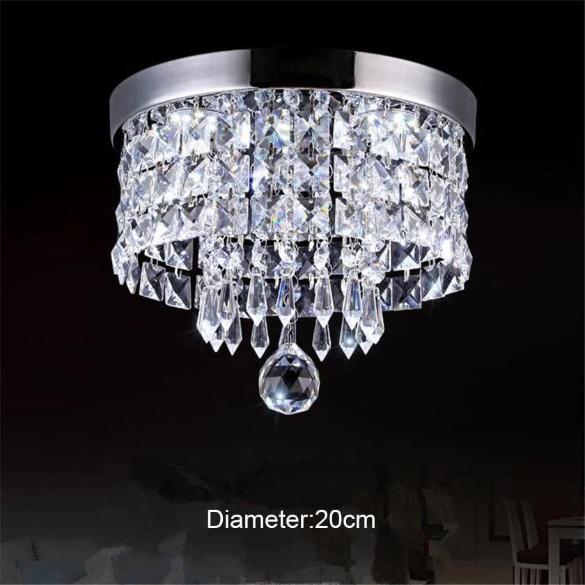 Channel aisle crystal chandelier