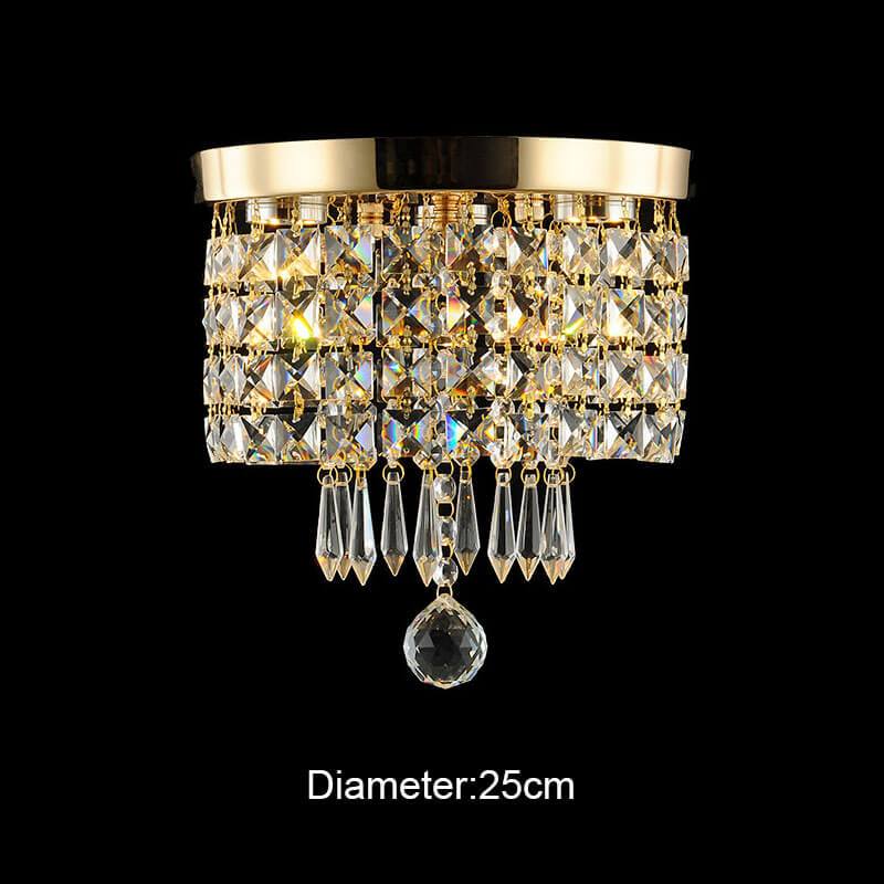 Channel aisle crystal chandelier