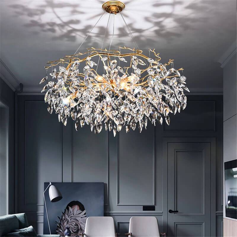 French style light luxury creative crystal chandelier for living room