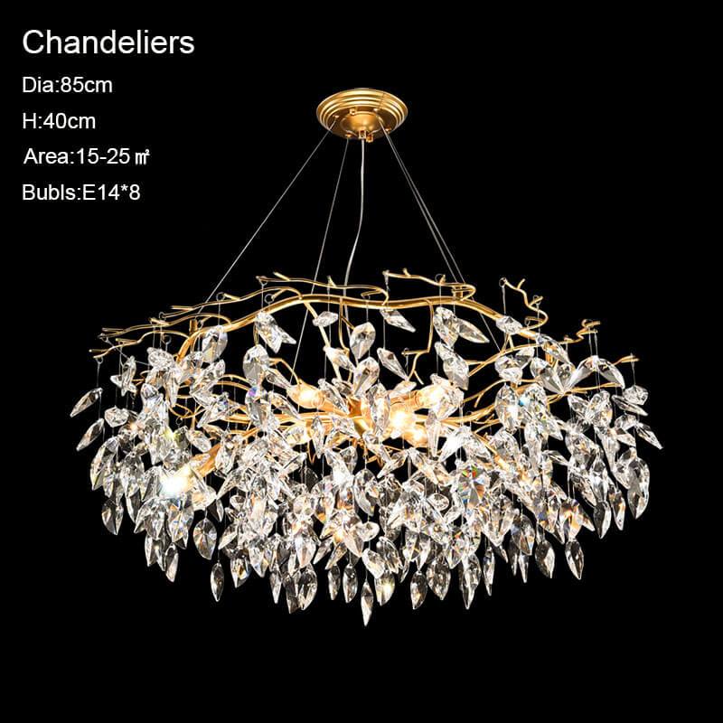 French style light luxury creative crystal chandelier for living room