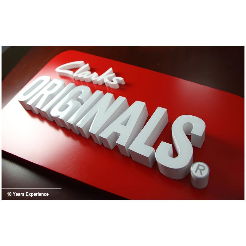 Front Lit Resin Shop Front Sign Illuminated Stainless Steel Channel Letter Customized 10cm H x 10