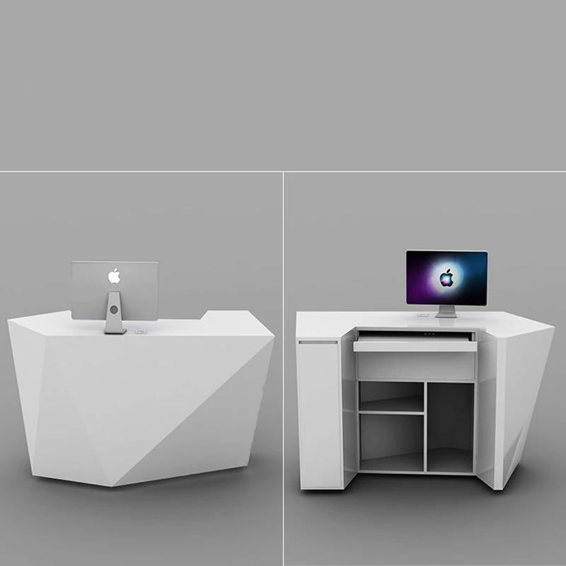 Mawu White Reception Desk