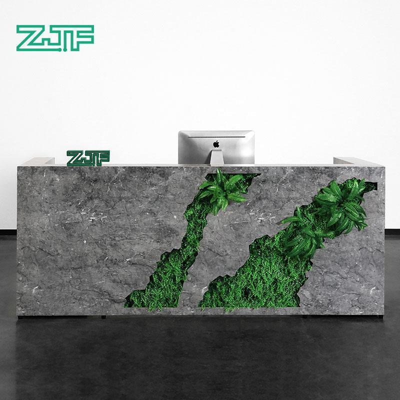 Modern Nature Marble Retail Reception Counter Design Clothing Store  Reception Desk