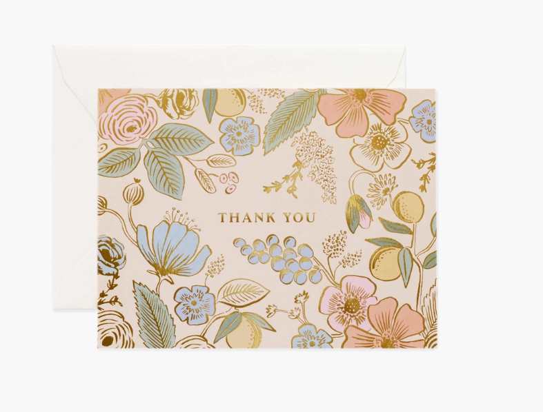Rifle Paper Co. Thank You Cards (Box of 8 Cards)