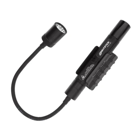 Nightstick - Metal Mini-TAC Gooseneck UV Light w/Magnets - 2 AA - Black