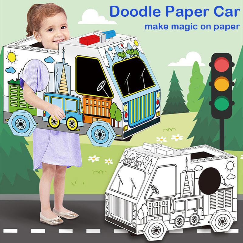 DIY Creative Cardboard Coloring Car | Educational Paper Toy