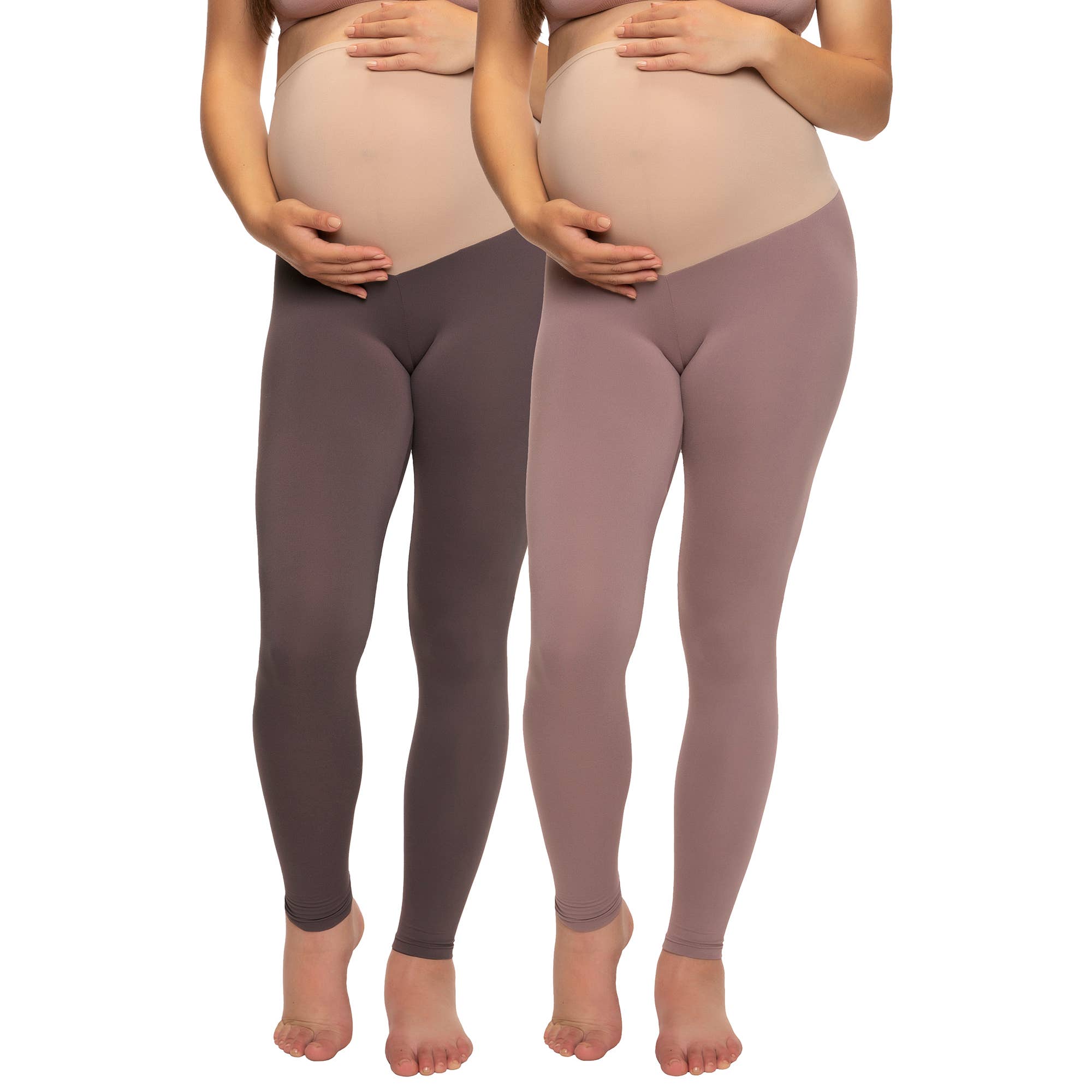 Velvety Soft Maternity Leggings - Twilight Mauve