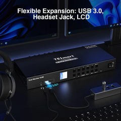 TESmart KVM Switch Gaming 4K HDMI Gamers Multiple Computers Monitors