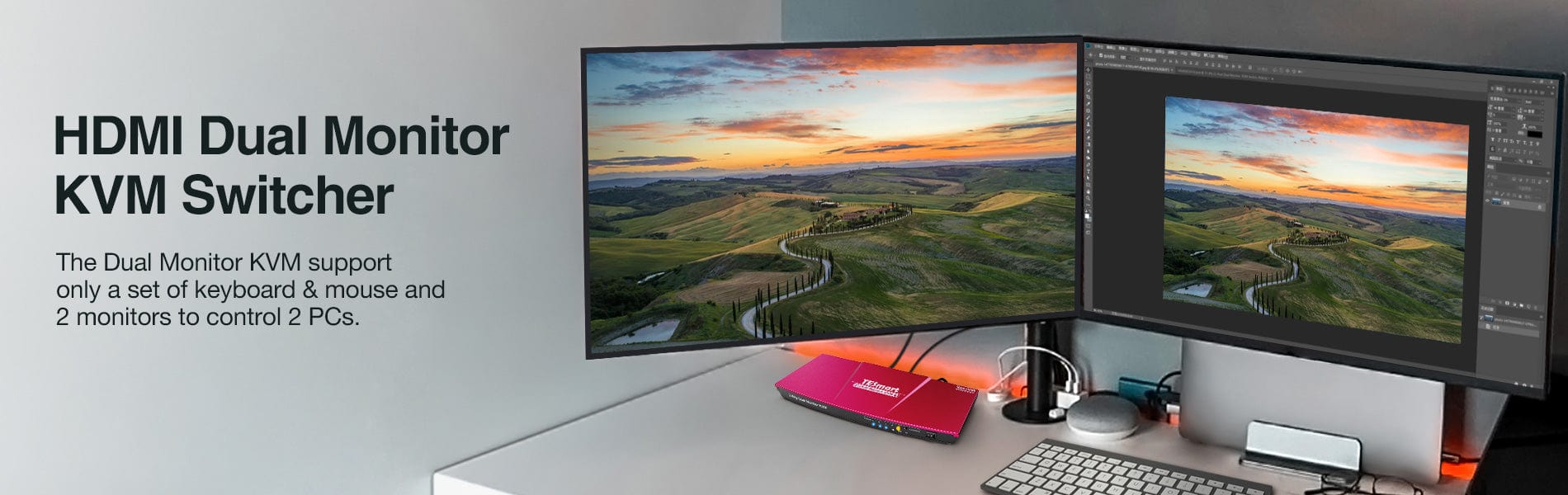 HDMI Dual Monitor KVM Switcher