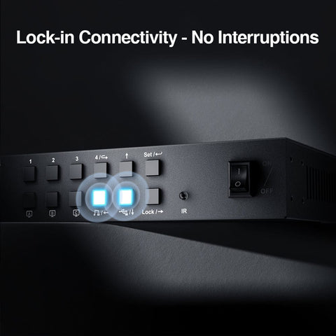 TESmart Triple Monitor KVM Switch 4 Port Triple Monitor KVM Switch HDMI 4K60Hz with USB 3.0 Hub, Headset, Audio&Microphone Triple Monitor KVM Switch 4 port HDMI 4K with USB hub-TESmart