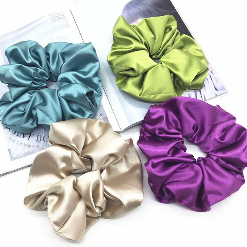 Oversized Scrunchies Big Rubber Hair Ties Elastic Hair Bands