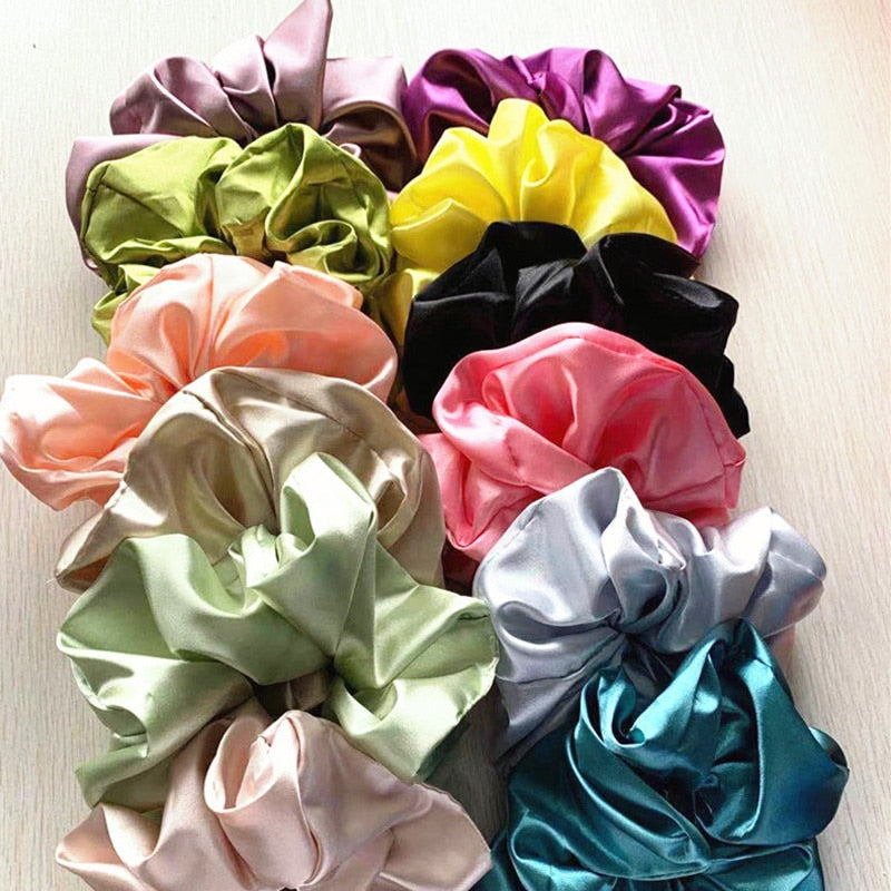 Oversized Scrunchies Big Rubber Hair Ties Elastic Hair Bands