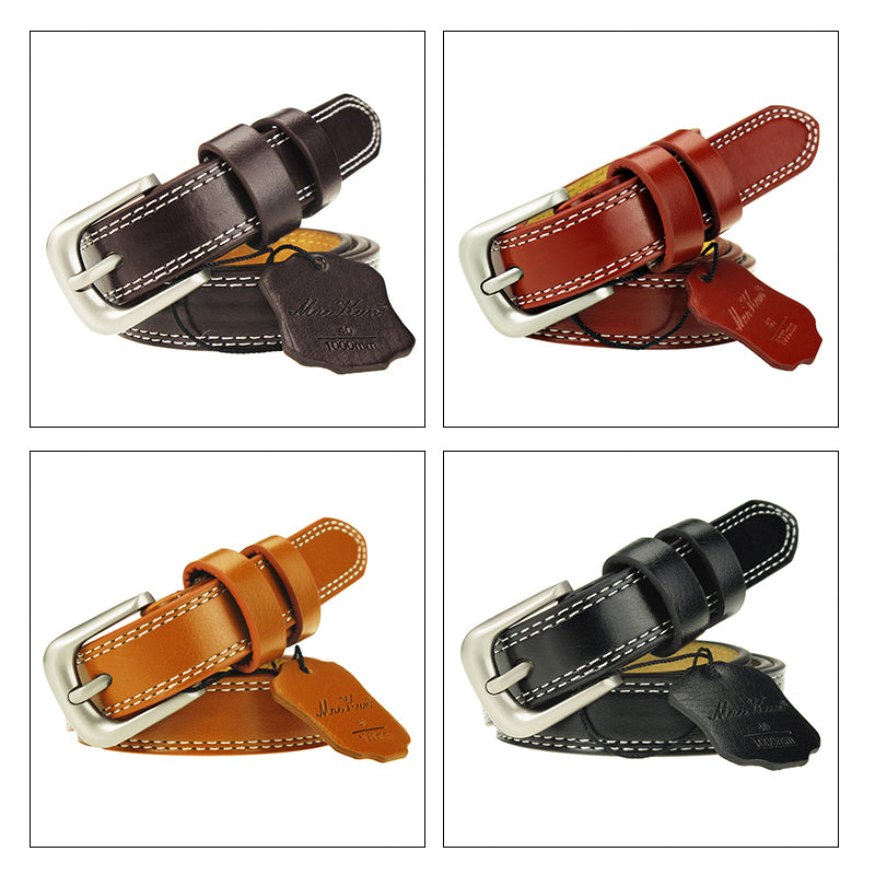 Genuine Leather Belts for Women Decorative Simple Waist Belt