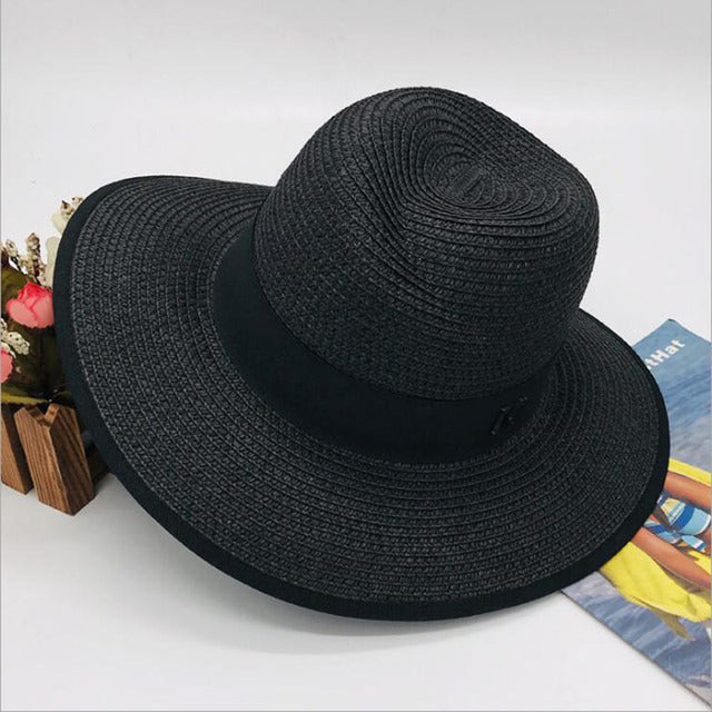 Summer Patchwork Fedora Hats For Women Paper Straw Women Hat