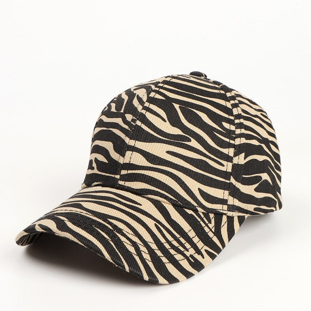 Leopard Print Zebra Print Baseball Animal Print Sun Hat Adjustable Cap