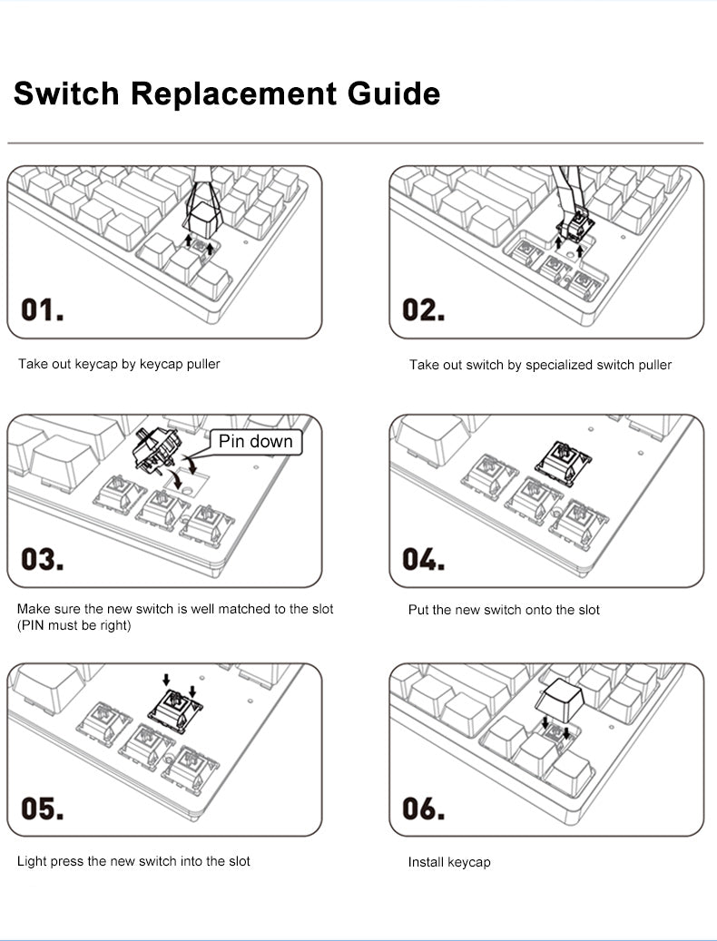 DAREU A100 Tri-Mode Connection 100% Hot-Swap RGB LED Backlit Mechanical Gaming Keyboard with TTC Gold-Pink Switch and PBT Keycaps