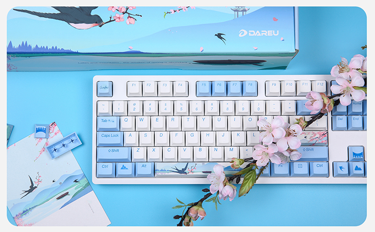 DAREU A87 SWALLOW Cherry MX Switch Type-C Wired 87-Key Backlit Mechanical Gaming Keyboard