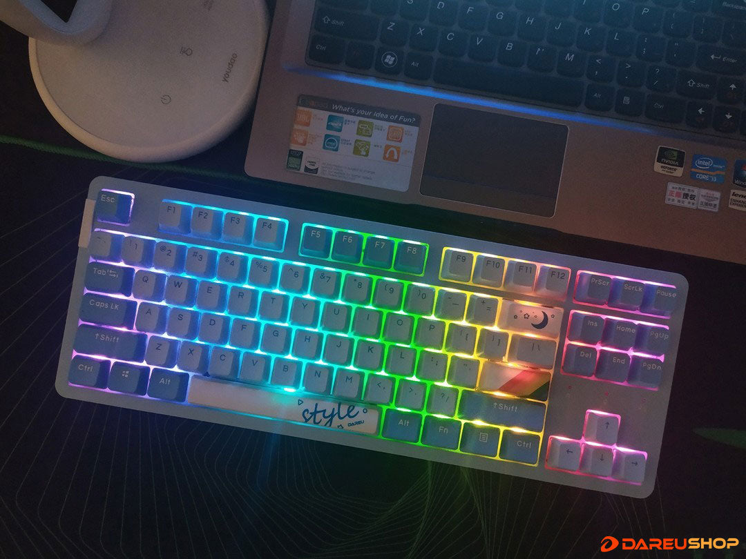 With The Latest Violet Gold PRO Switches, DAREU Wireless Tri-Mode Mechanical Gaming Keyboard A87 PRO Gives You A New Feeling Of Typing