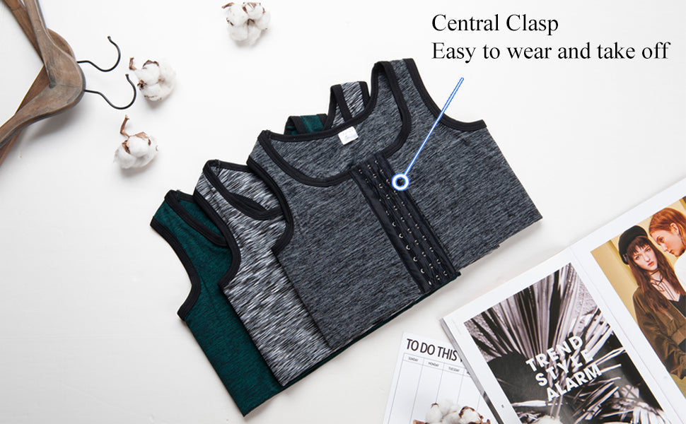 3 Rows Central Clasp Chest Binder Tank Top