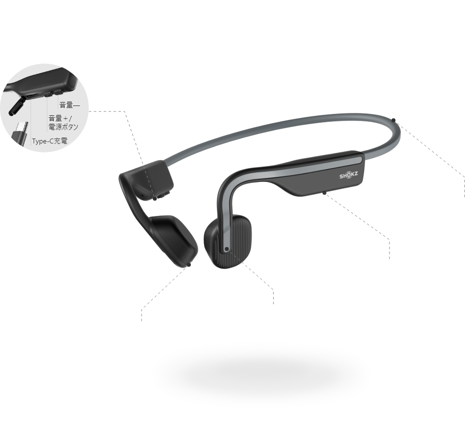 OpenMove 手頃な価格の骨 伝導 イヤホン - Shokz (ショックス) 日本