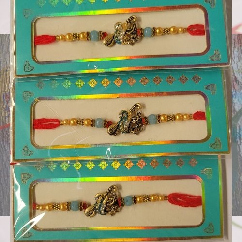 Beautiful Handcrafted Rakhi For Your Lovely Brother Thread (Pack of 3)