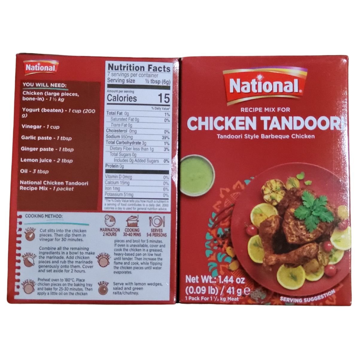 National Spice Mix For Chicken Tandoori 41g (1.44oz)