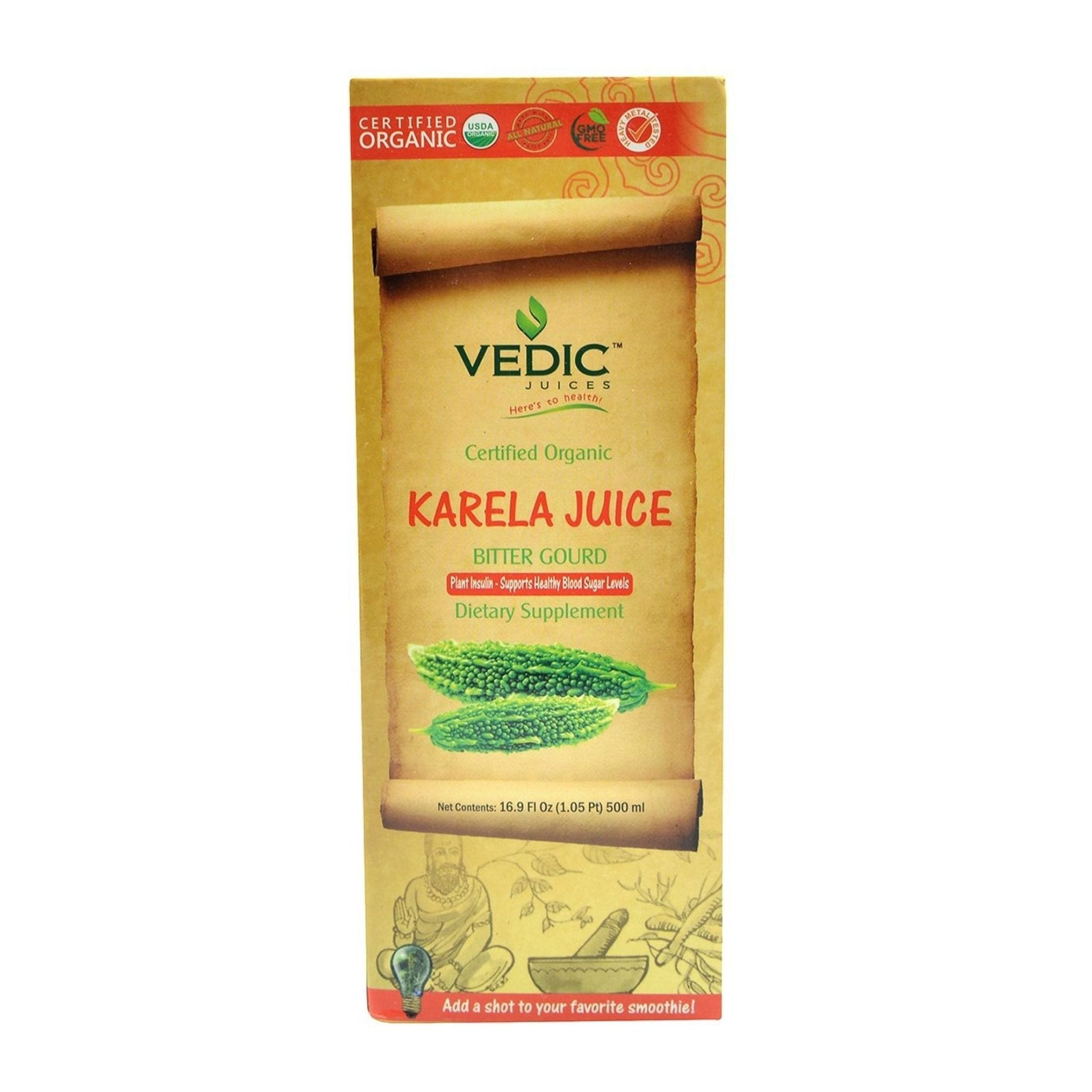 Vedic Organic Karela Juice Bitter Gourd 1000ml