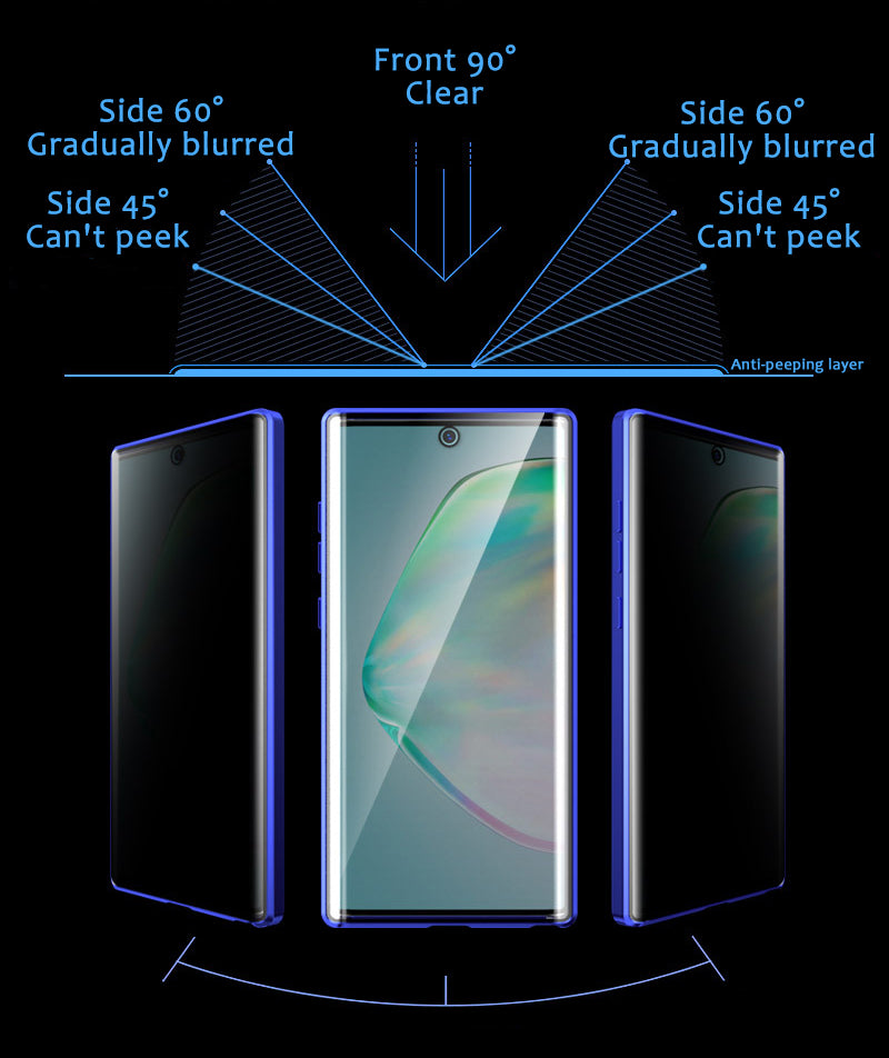 anti peep magnetic phone cases angle