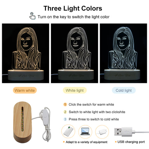 1.Customized Photo 3d Lamp proceed