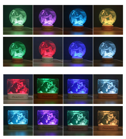 custom Photo Print Lamp colors