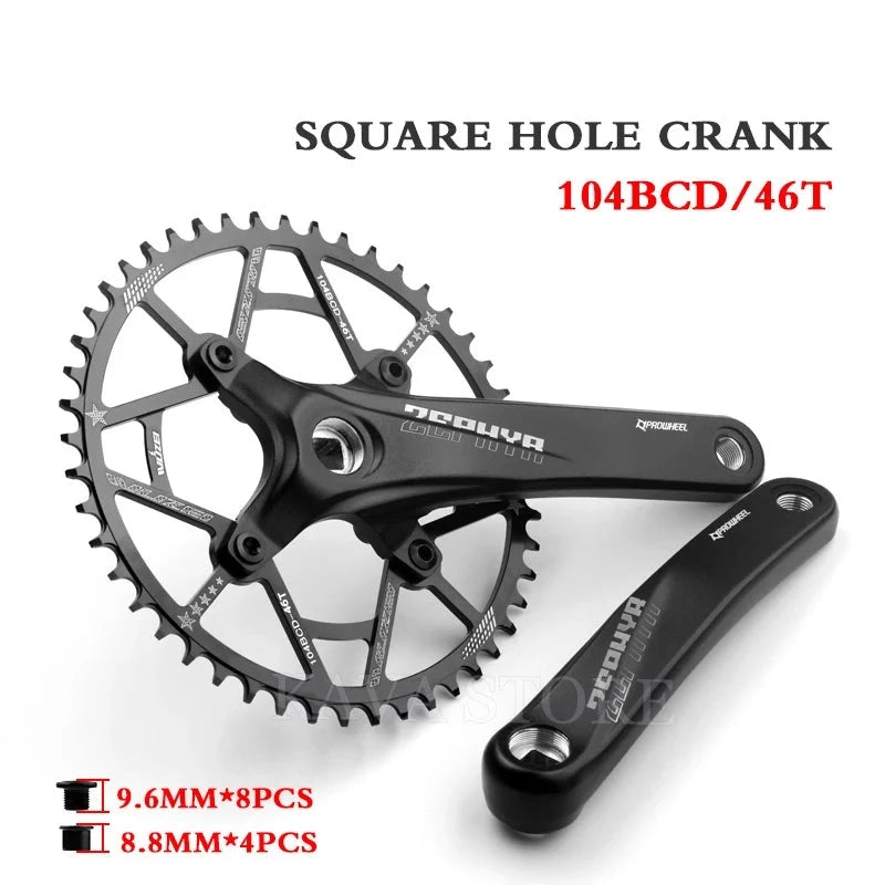 Bicycle Crankset Crank for Mountain Bike Gears Square Taper