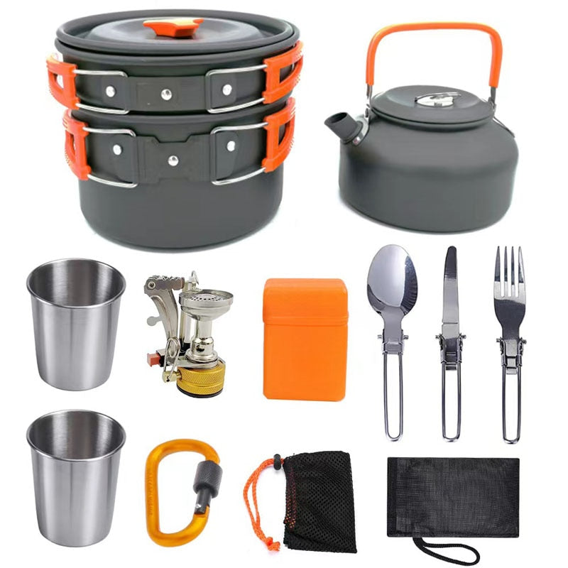 Outdoor Cooking Kit Aluminum Lightweight Travel Equipment