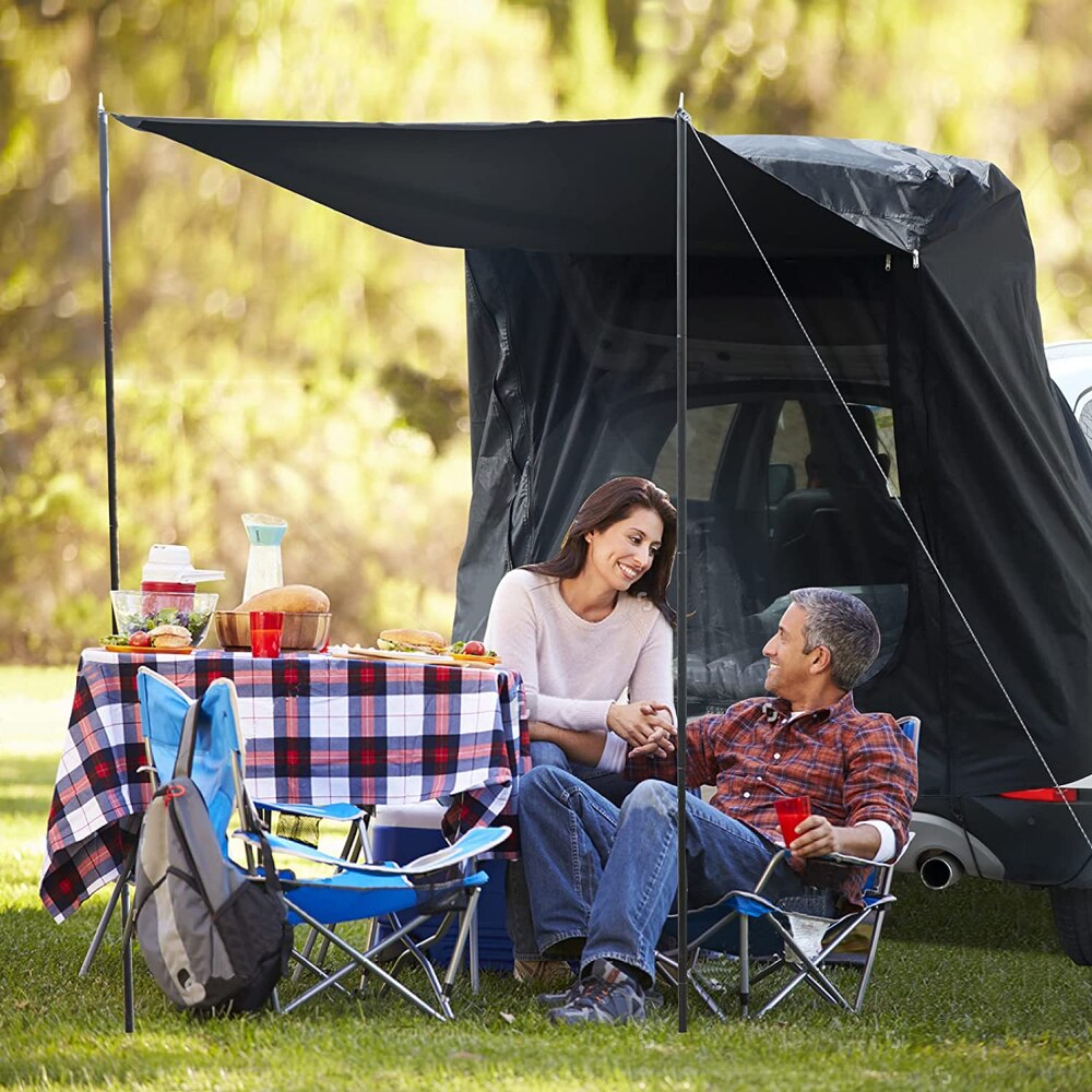 Camping tent for car trunk