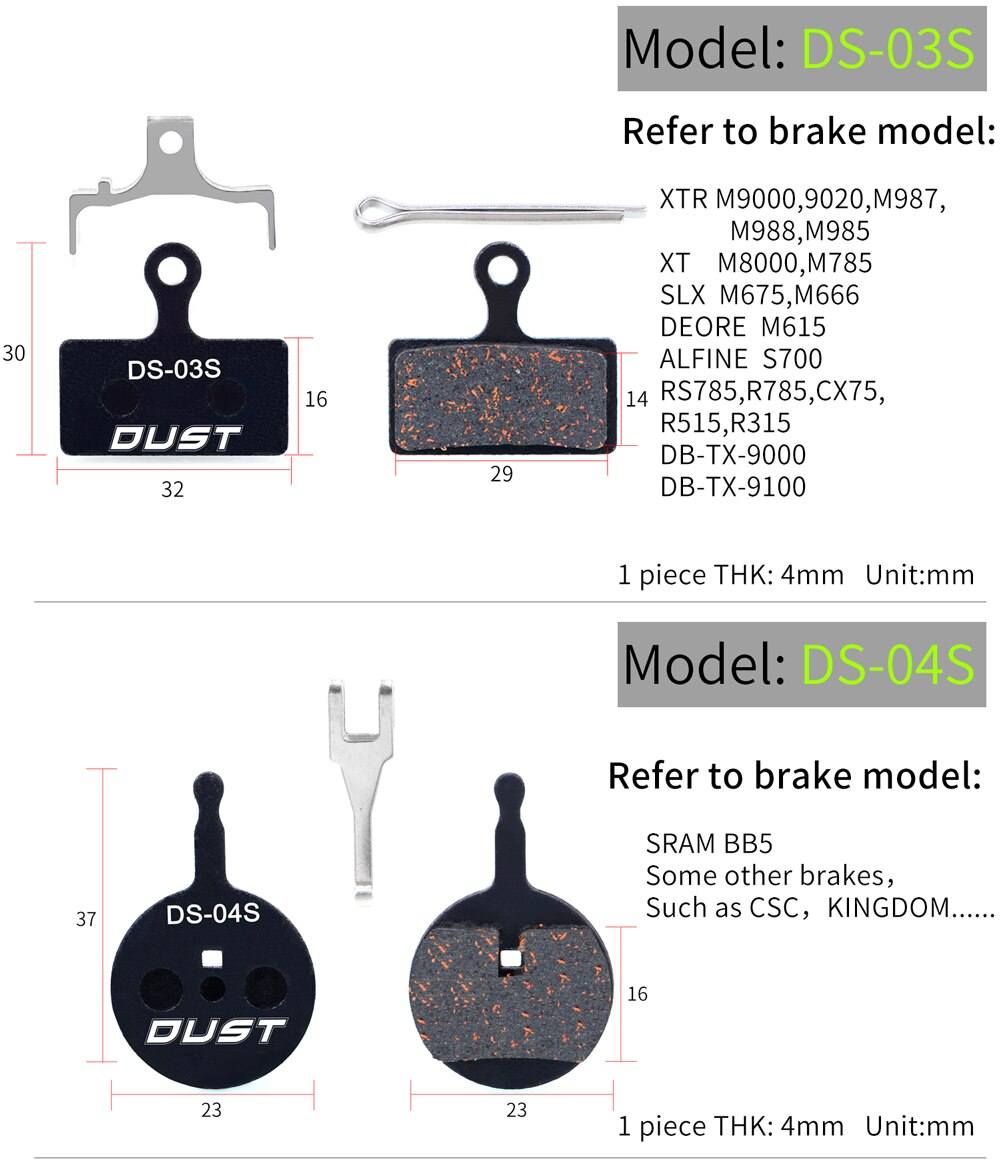 Semi-Metallic Cycling Brake Pads for Shimano