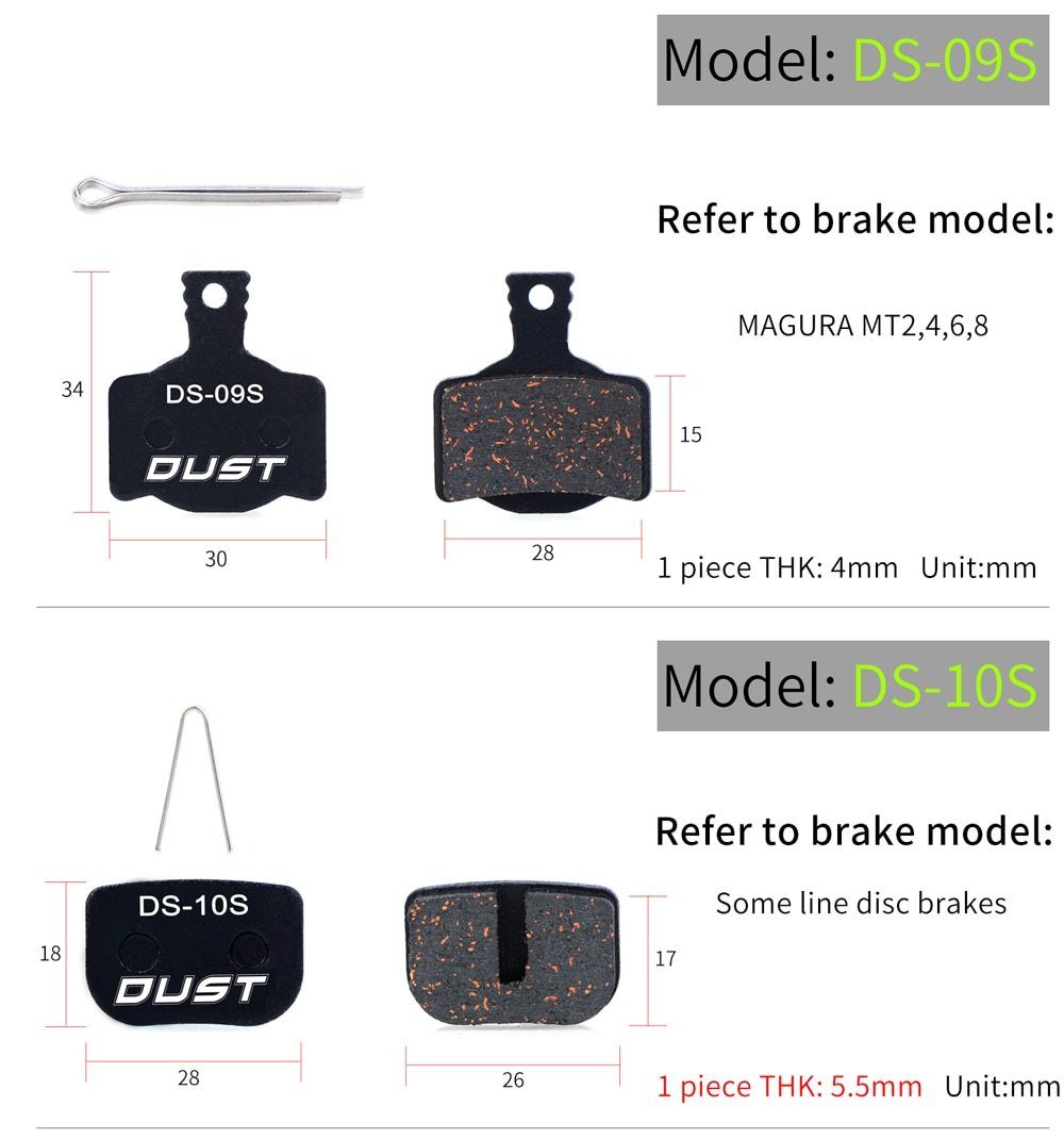 Semi-Metallic Cycling Brake Pads for Shimano