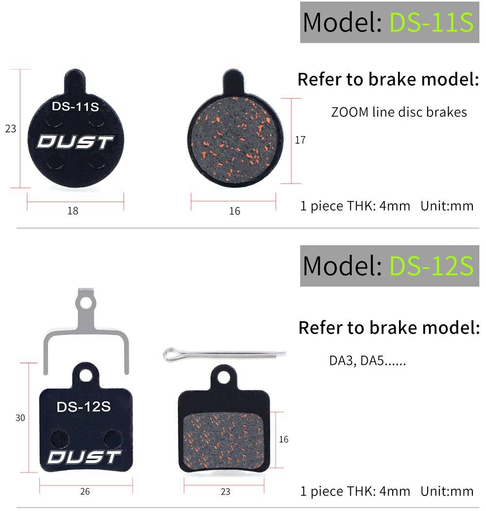 Semi-Metallic Cycling Brake Pads for Shimano