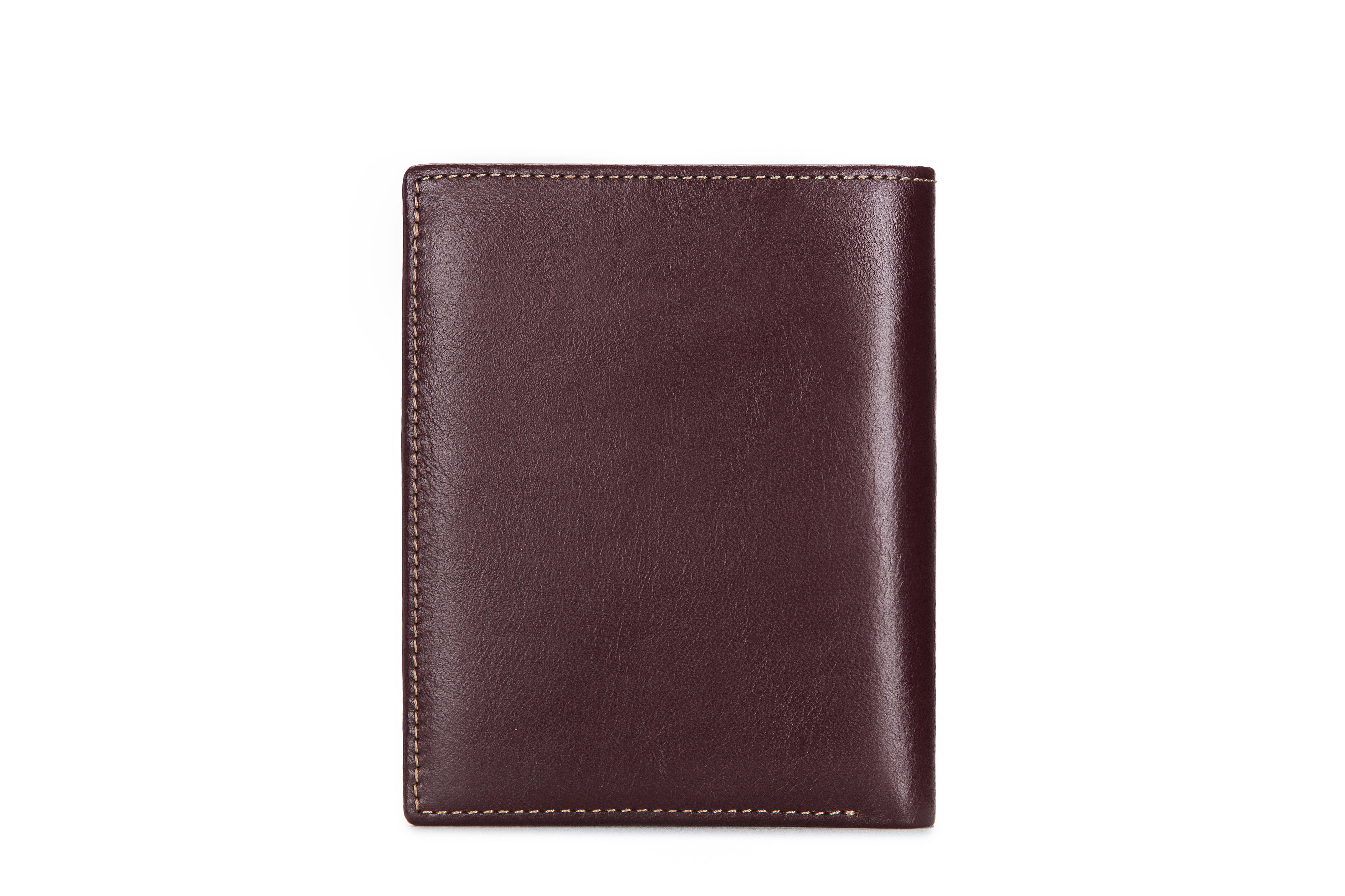 Bullcaptain Leather Biflod Rfid Blocking Men Wallet with Big Logo,Vertica - 0203