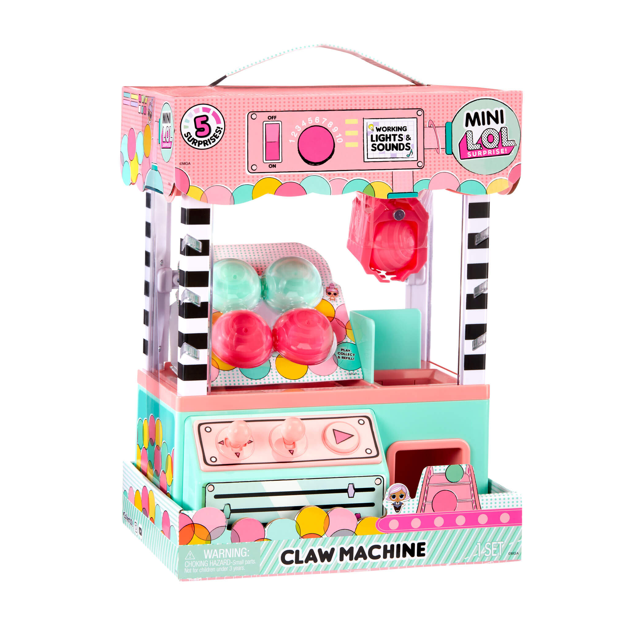 LOL Surprise Minis Claw Machine Playset with 5 Surprises