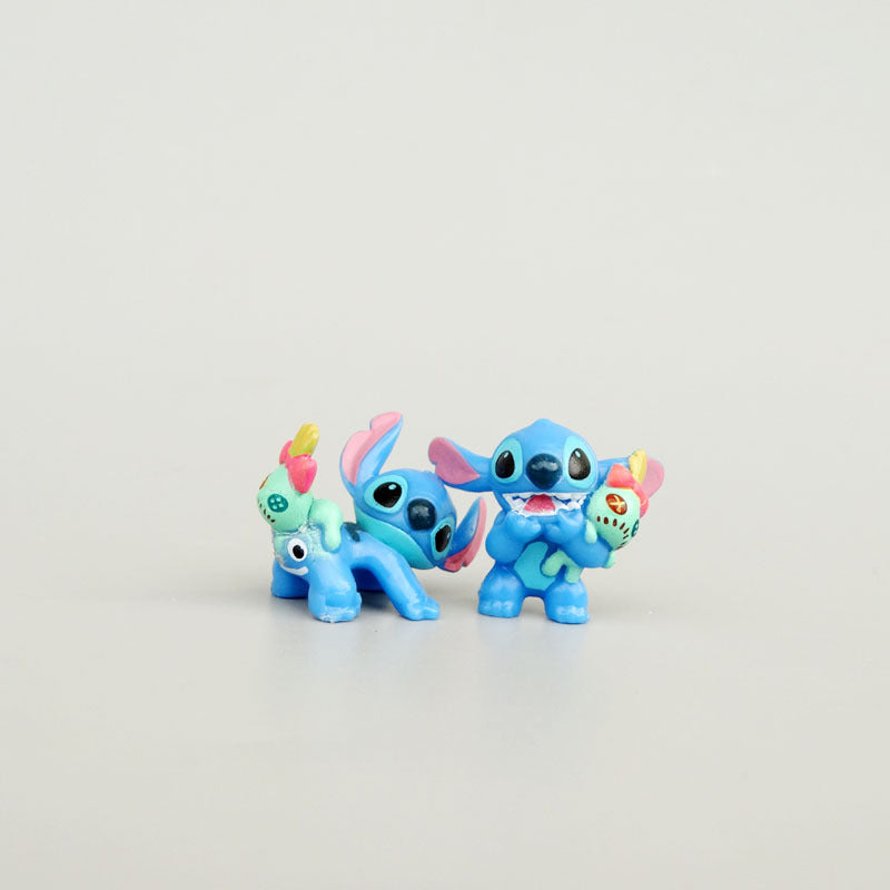 Stitch Mini Figure Disney Micro Collection PVC Figurine Lilo and Stitch  Present