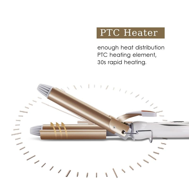 Professional Curling Iron with Triple Barrel