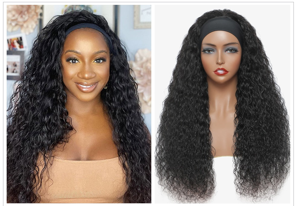 Water Wave Glueless Human Hair Wigs