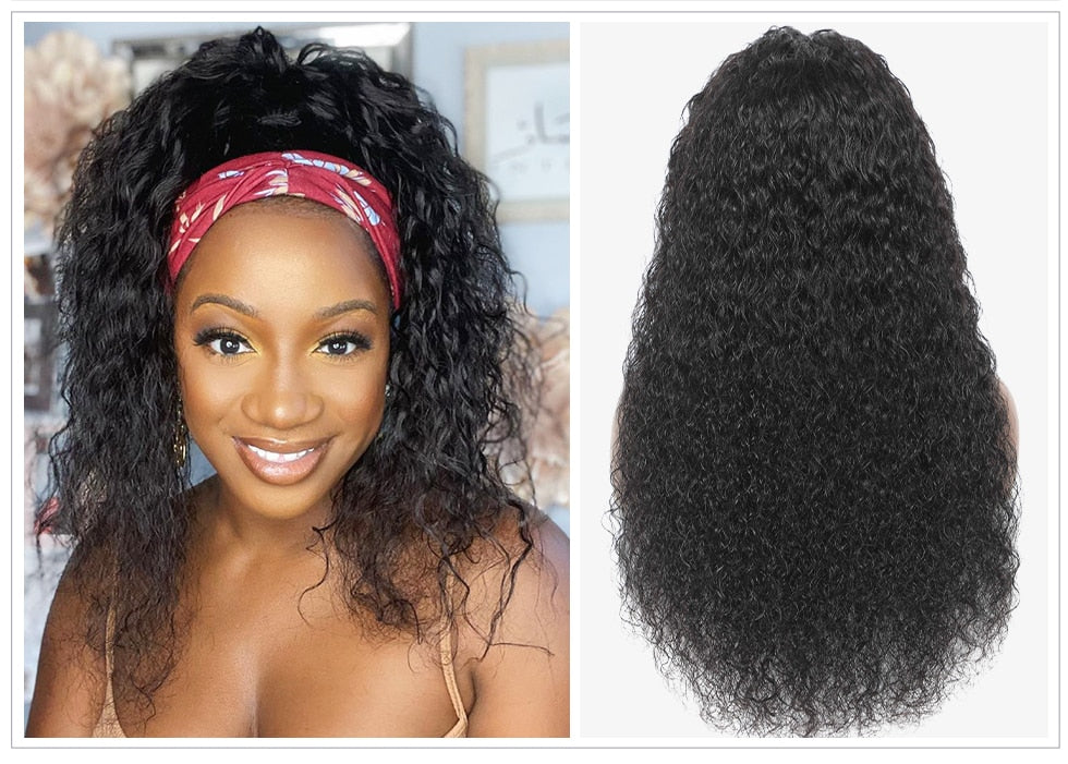 Water Wave Glueless Human Hair Wigs